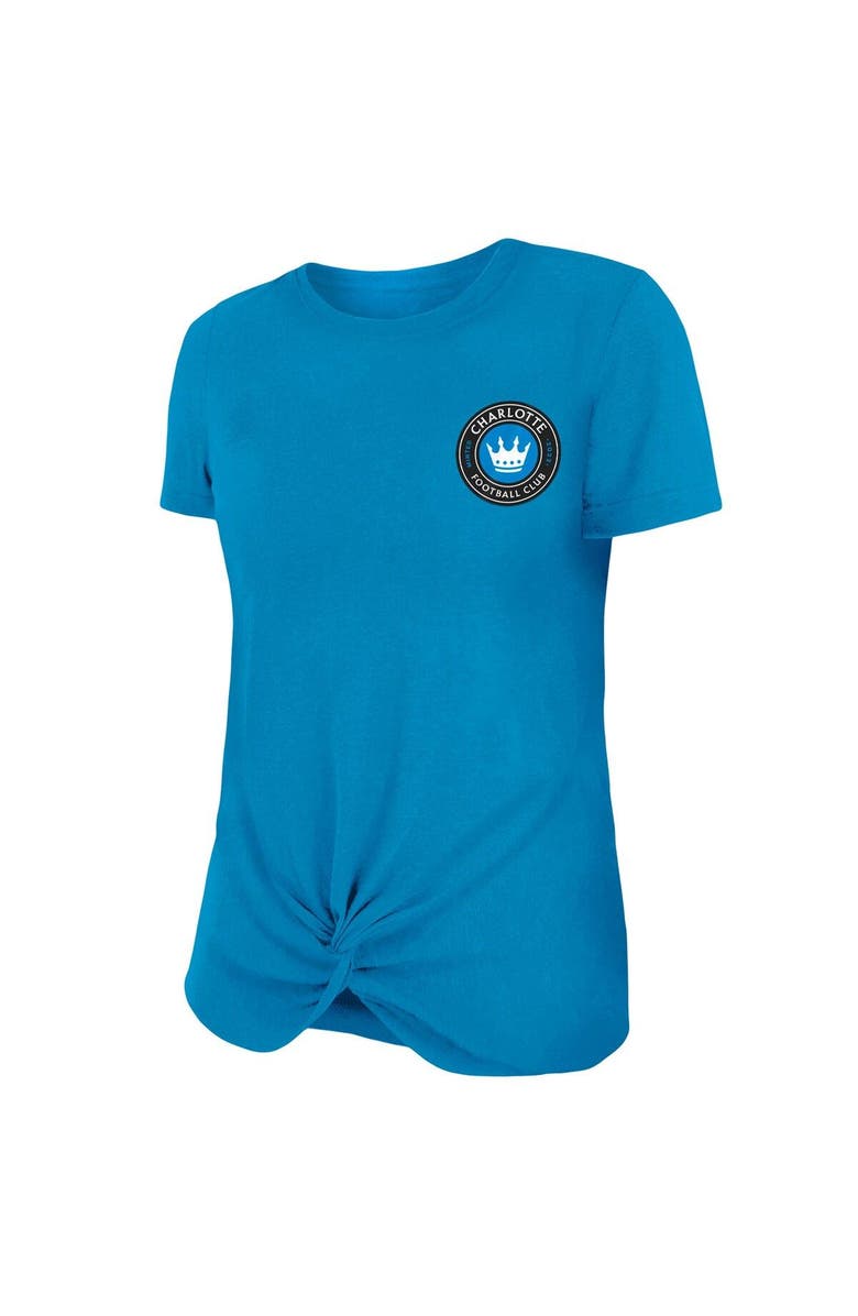 New Era Women's New Era Blue Charlotte FC Athletic Front Twist T-Shirt, Alternate, color, 