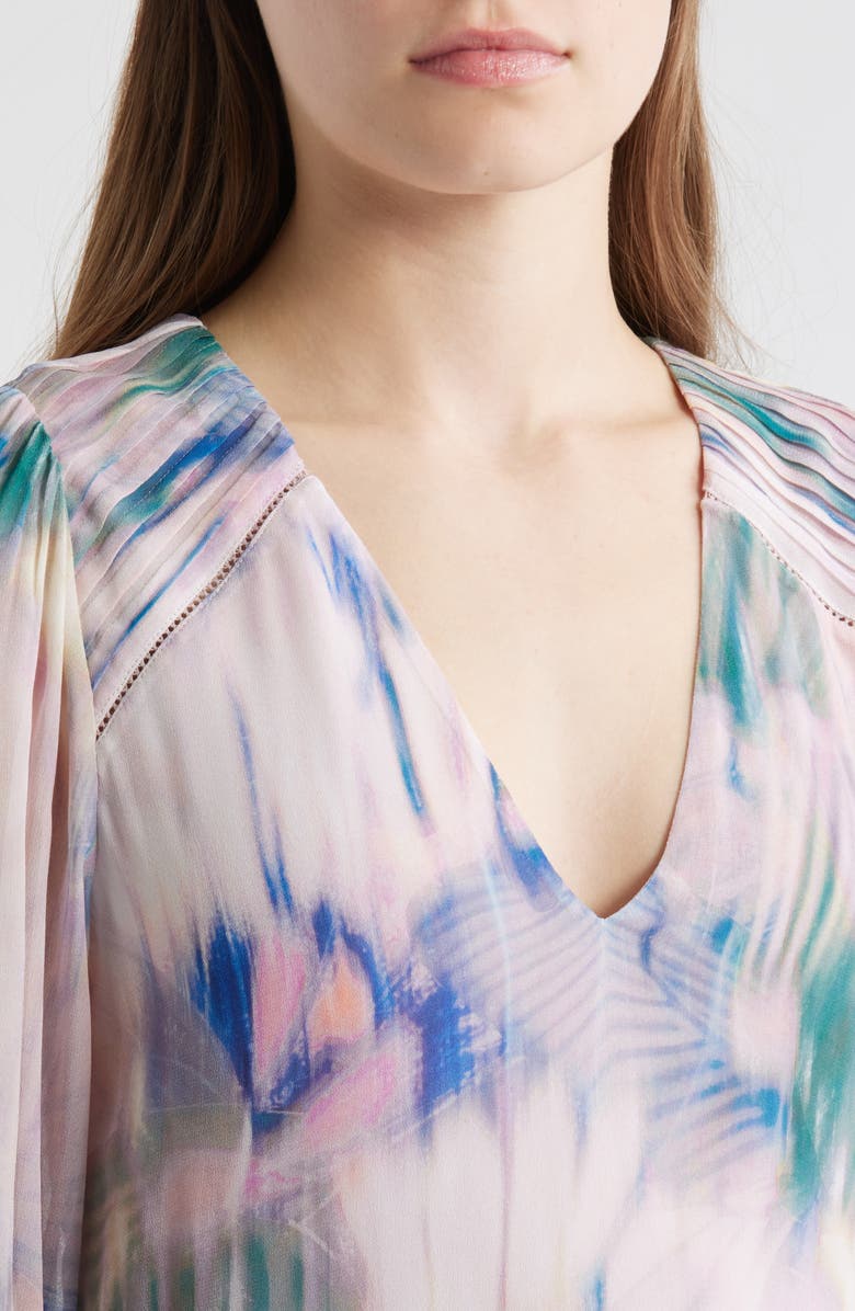 BOSS Orange Ditilla Print Long Sleeve Dress, Alternate, color, Pastel Floral