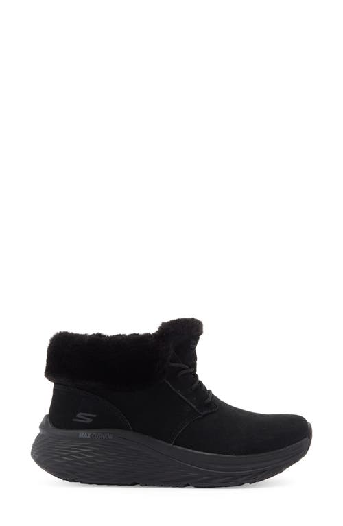 Skechers Max Cushioning Elite 2.0 Faux Fur Trim Boot In Black