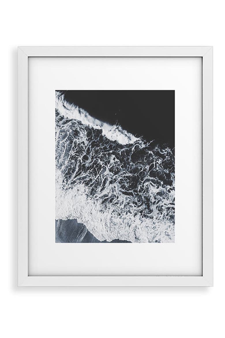 Sea Lace Framed Wall Art, Main, color, BLACK