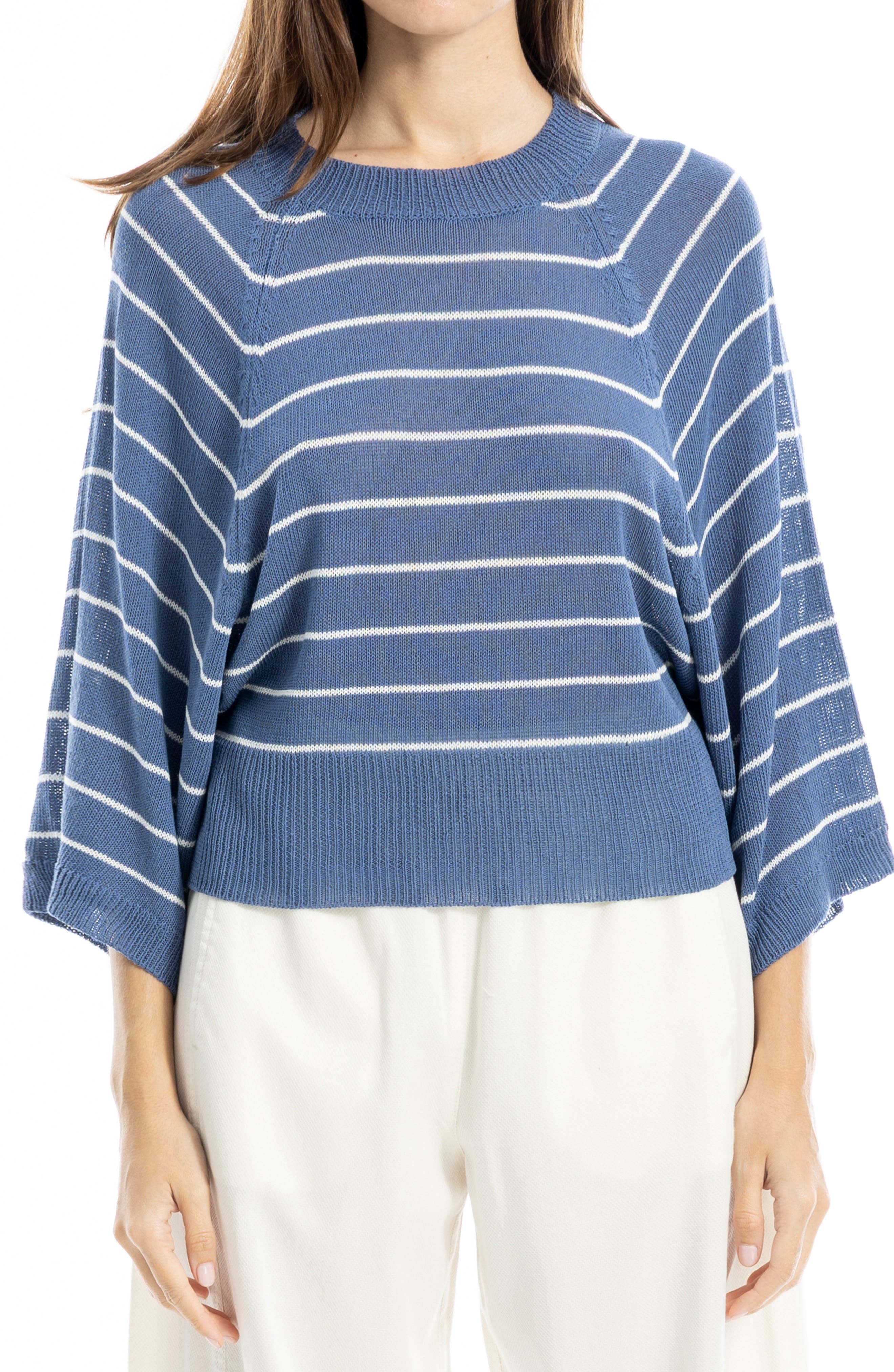 DENIM/ IVORY STRIPE