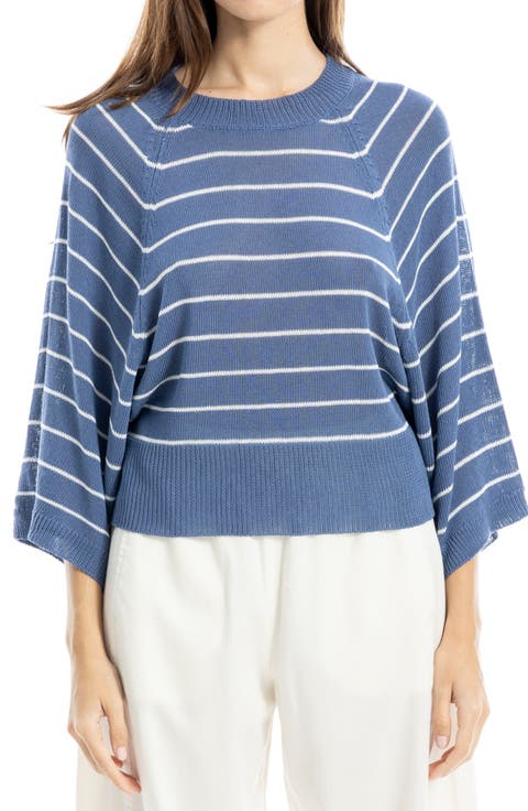 Stripe Raglan Sleeve Sweater
