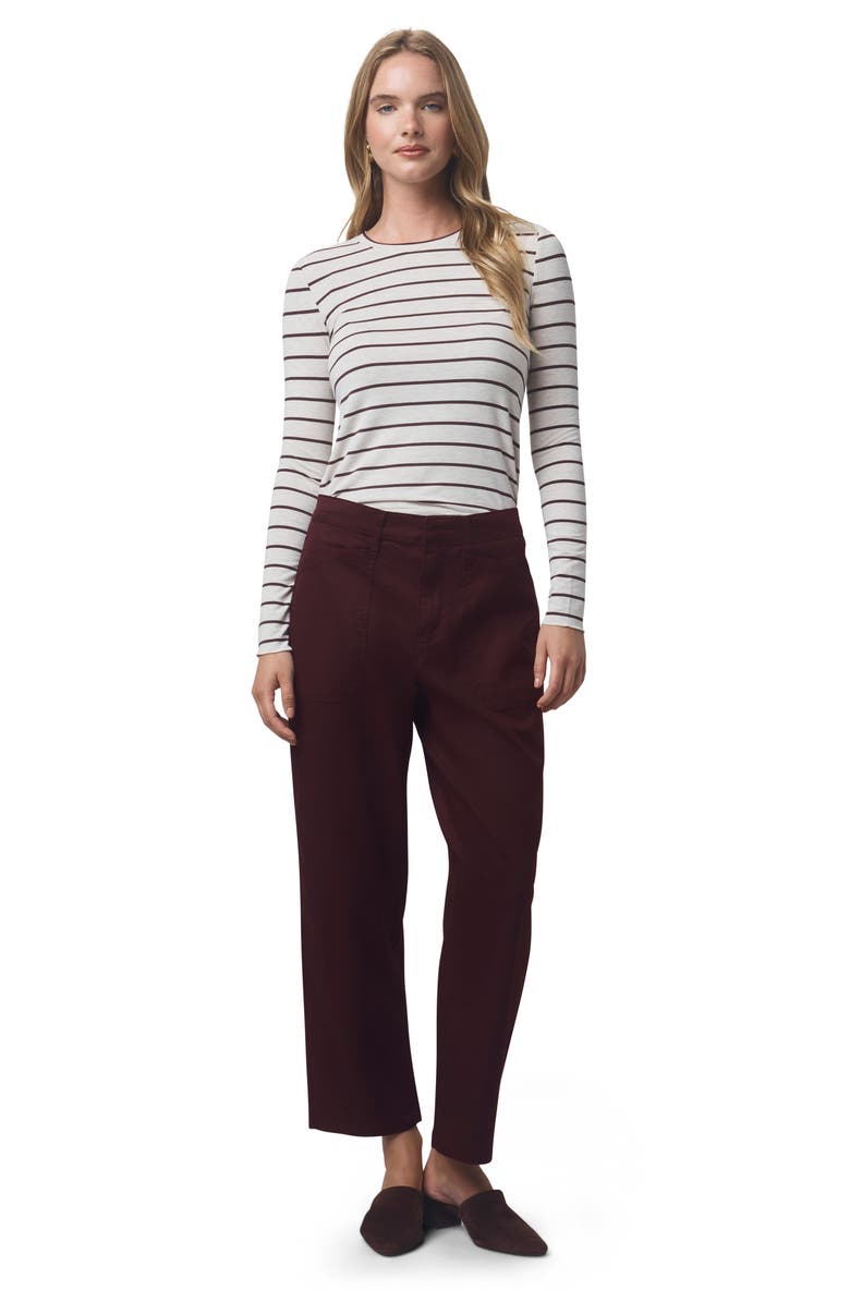 Splendid Carissa Twill Pants, Alternate, color, Dark Plum Purple