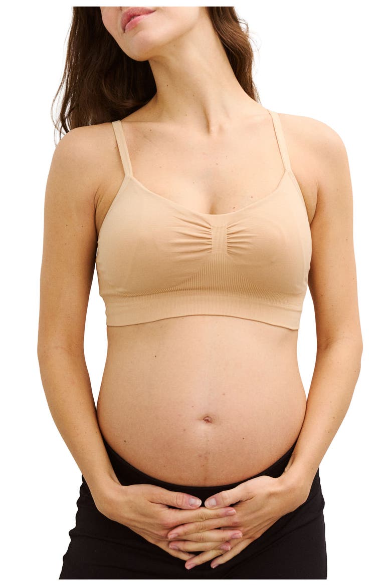 The Hands-Free Pumping Bra, Alternate, color, Sand
