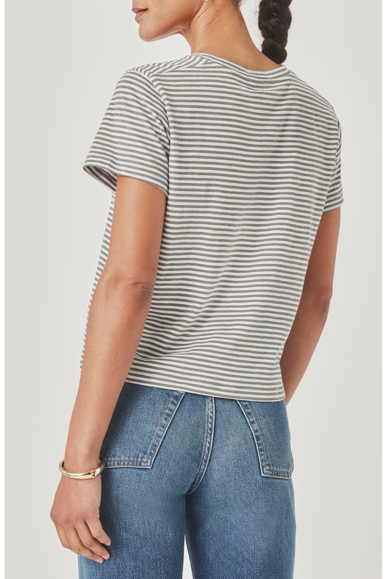 Louisa Stripe T-Shirt, Alternate, color, SOFT GREEN/ WHITE