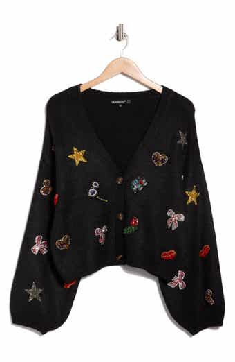 BLANKNYC Embellished Appliqué Cardigan
