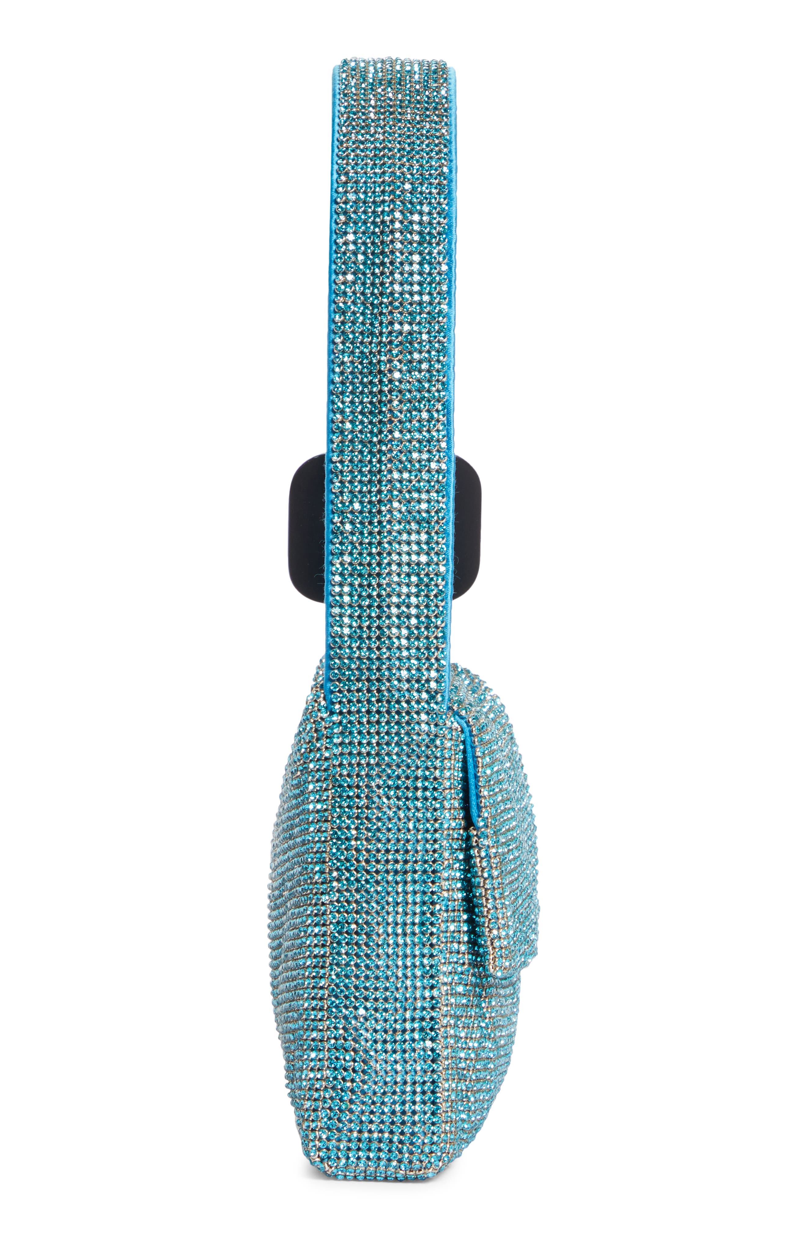 Benedetta Bruzziches Vitty Mignon Crystal Mesh Shoulder Bag, Alternate, color, 