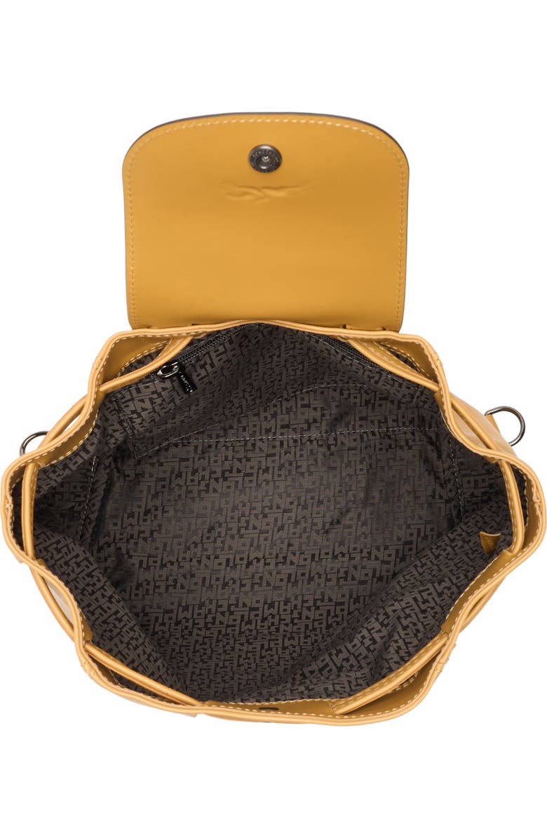 Longchamp Le Pliage Leather Backpack, Alternate, color, Honey