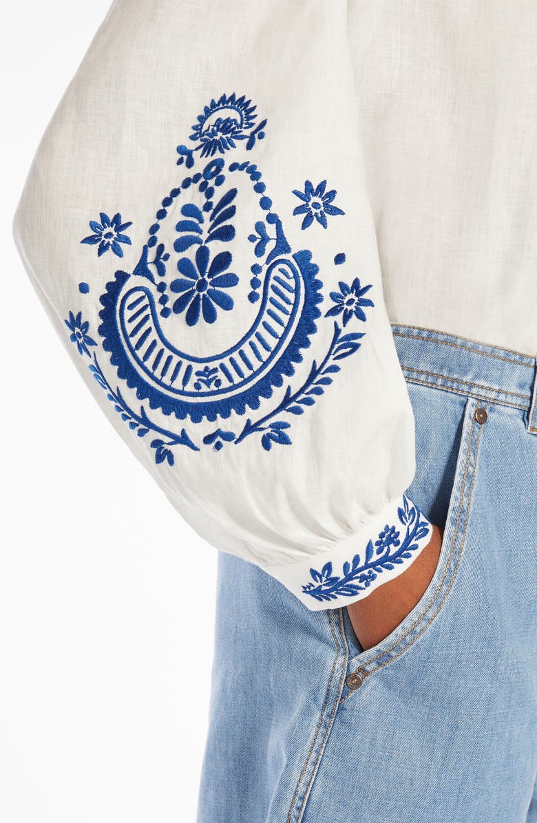 Weekend Max Mara Carina Embroidered Tunic Shirt, Alternate, color,