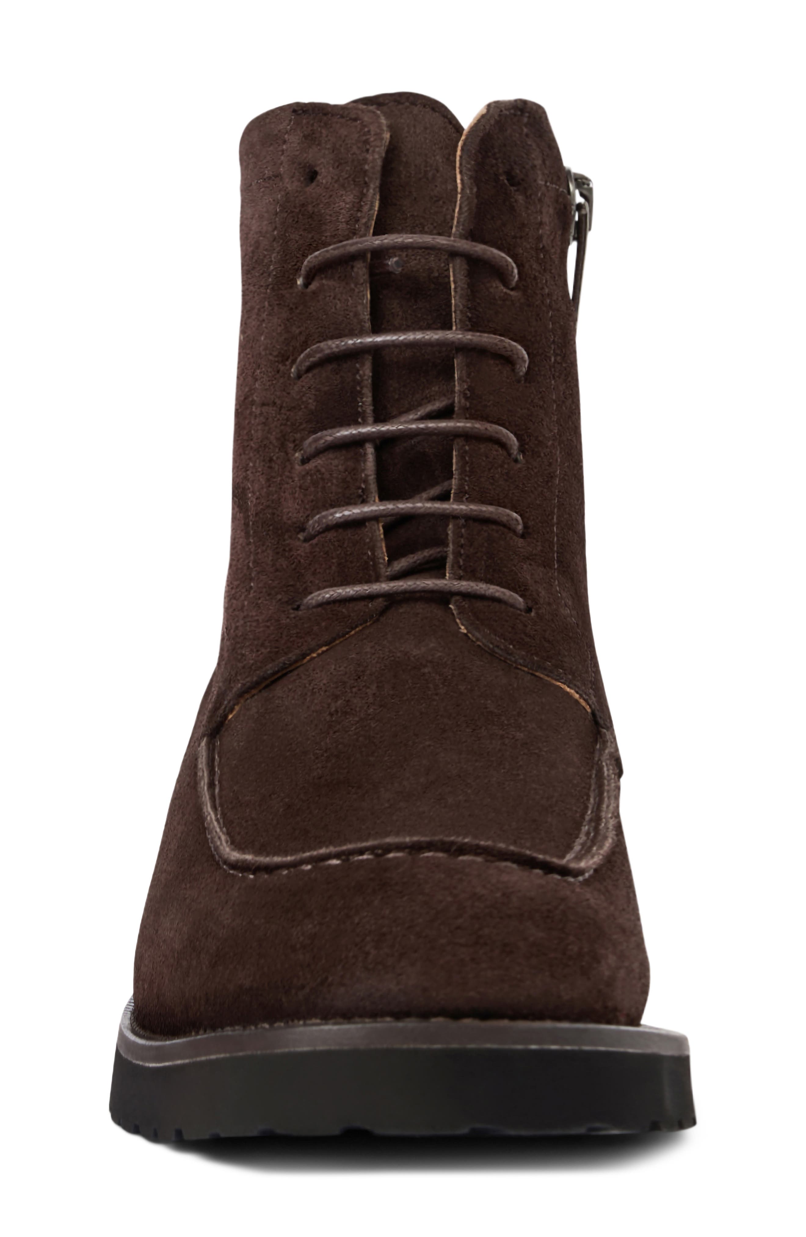 Zante Leather Boot, Alternate, color, DARK BROWN SUEDE