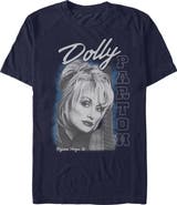 DOLLY PARTON Men's Dolly Parton Guitar Portrait Graphic T-Shirt