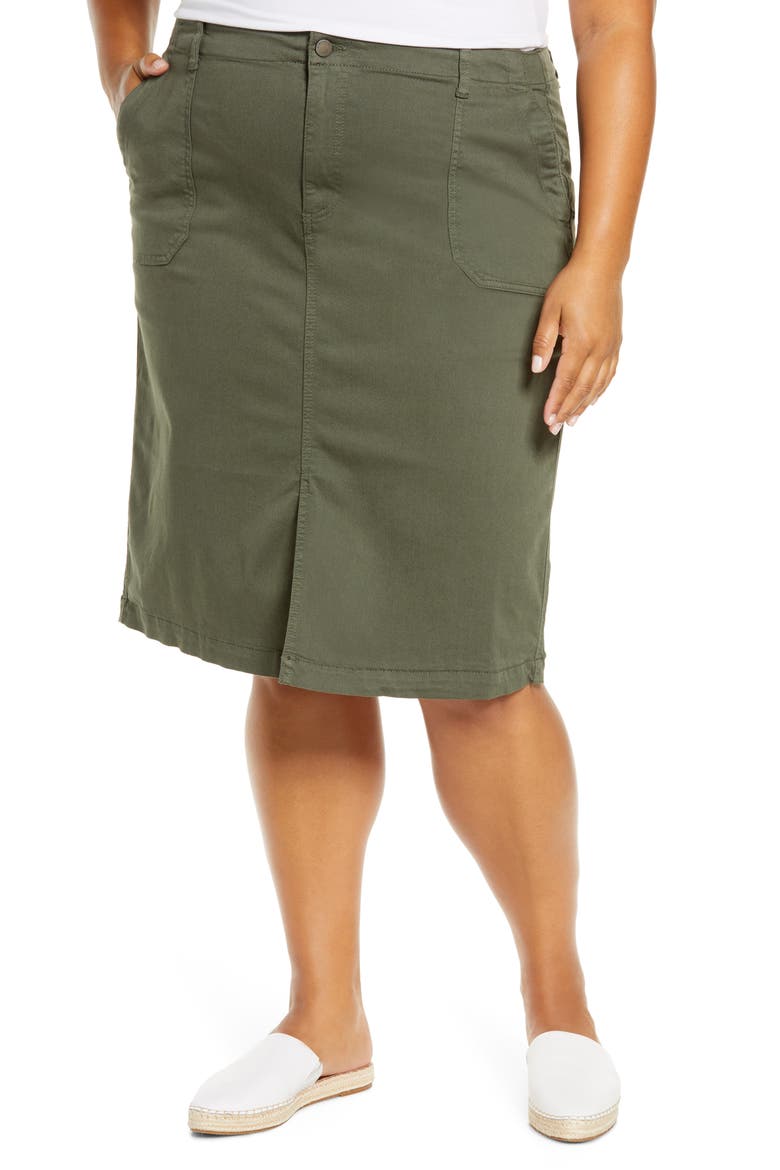 Woven Skirt, Main, color, GREEN BEETLE