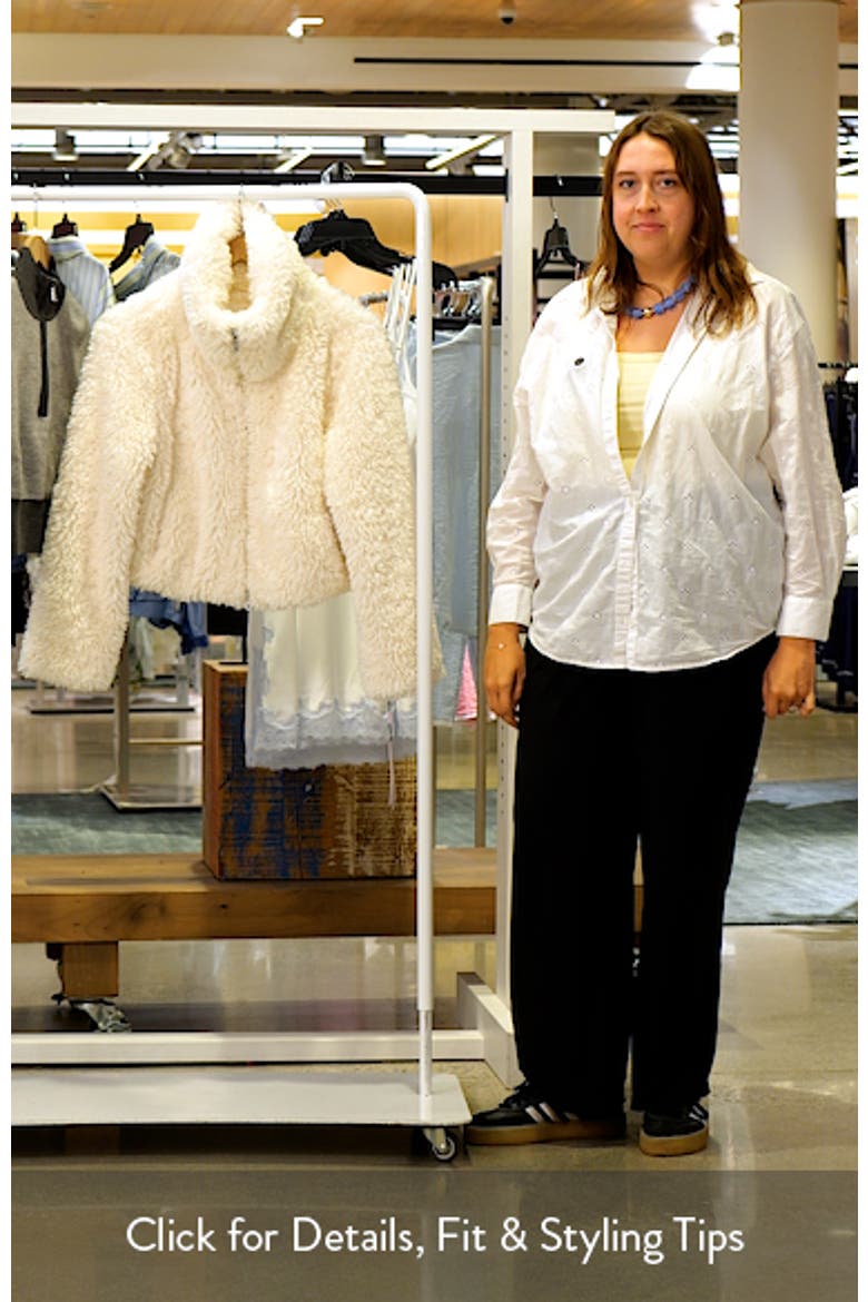 Crop Faux Shearling Zip Jacket video