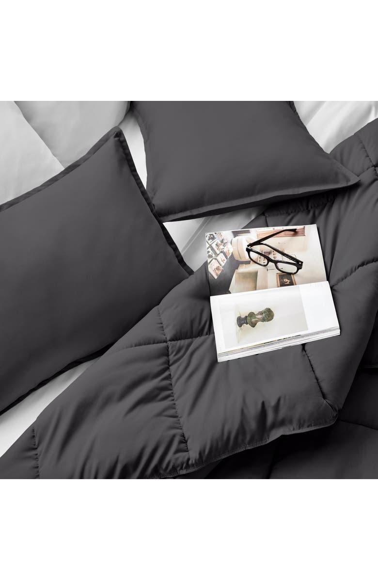 Bare Home All-Season Down Alternative Comforter Set - Oversized King, Alternate, color, Forged Iron Grey