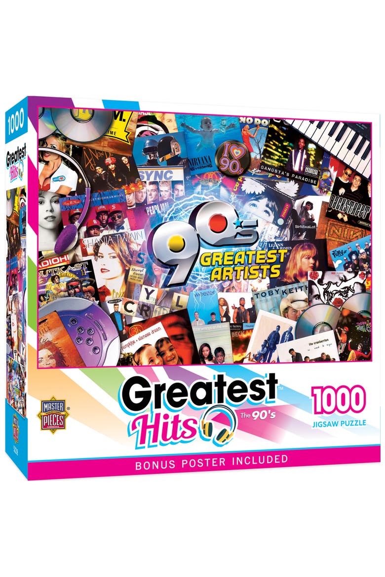 90's Artists 1000 Piece Jigsaw Puzzle, Main, color, Multicolor