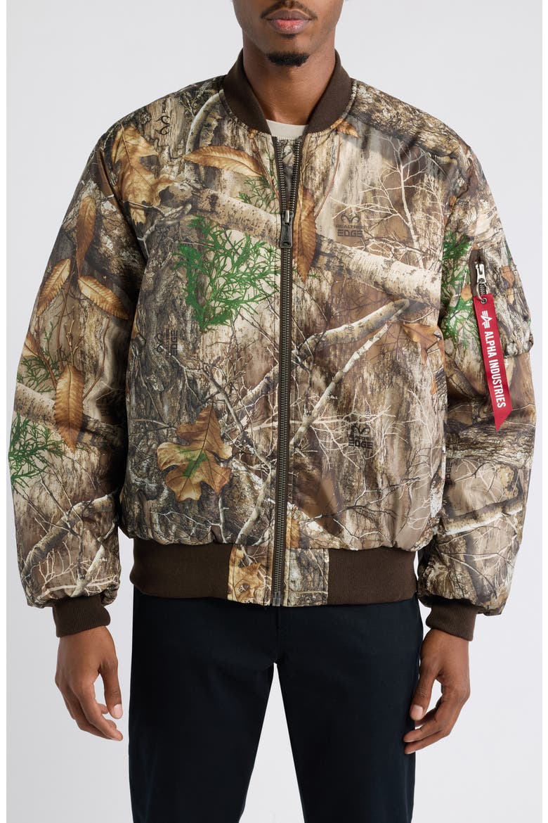 x Realtree MA-1 Relaxed Camo Bomber Jacket, Alternate, color, REALTREE CAMO