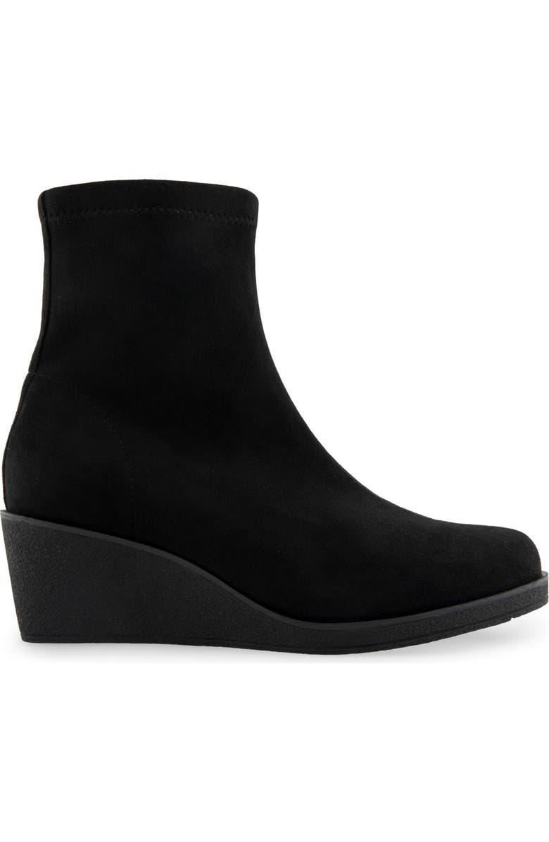 Aerosoles Binnie Wedge Bootie, Alternate, color, Black Faux Suede