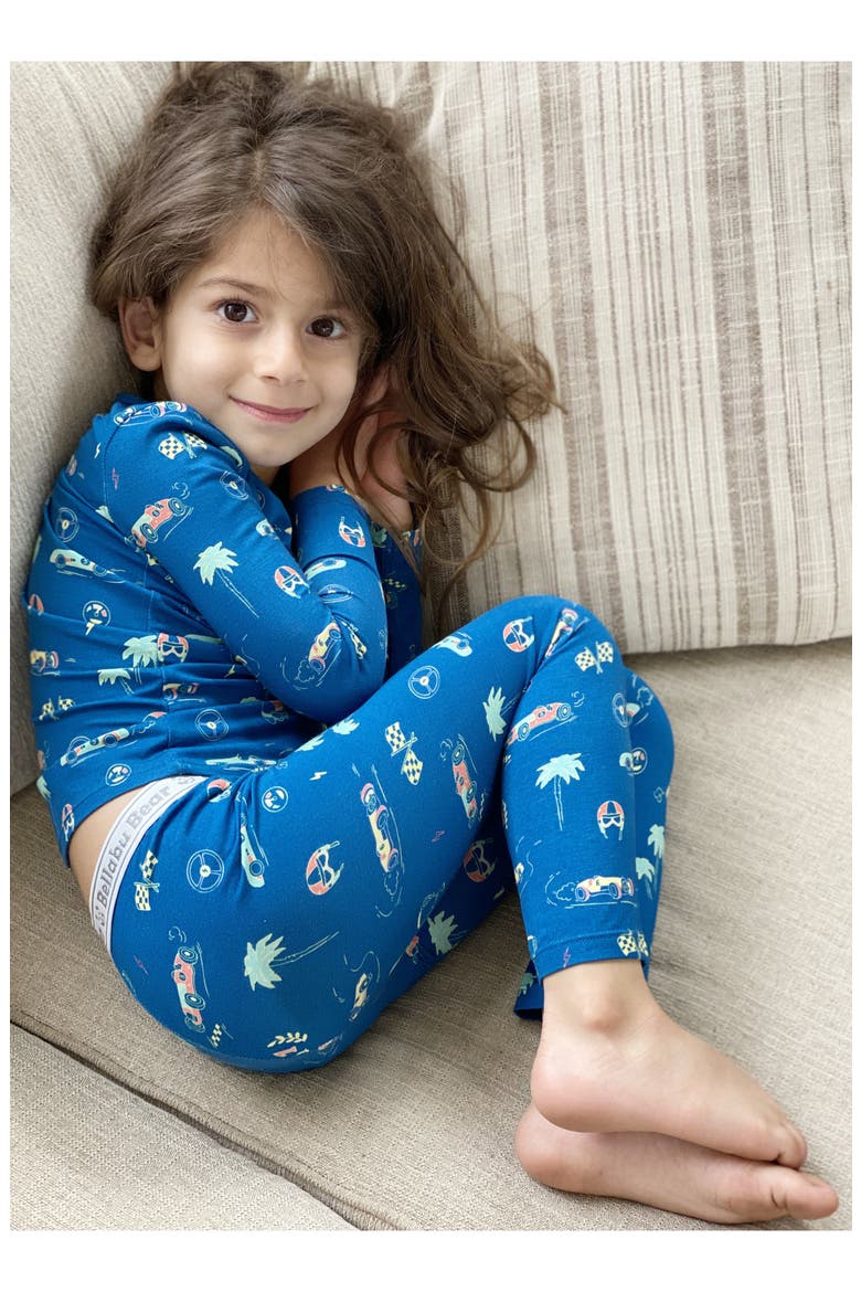 Kids' Monaco Blue Set of 2 Piece Pajamas, Alternate, color, MONACO BLUE