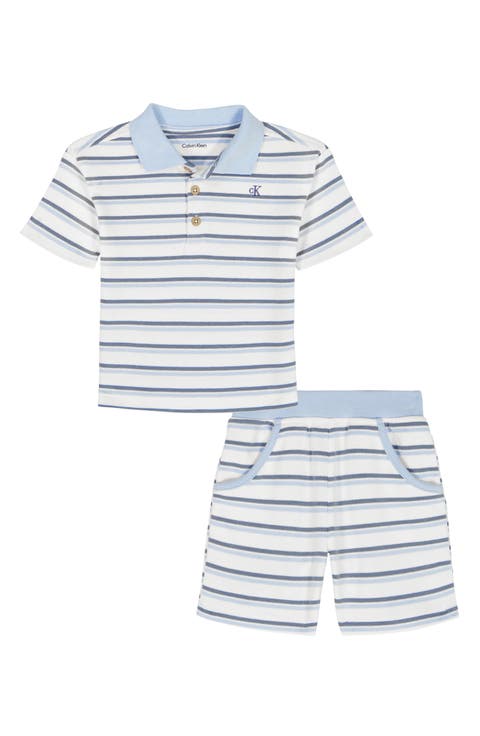 Stripe Polo & Shorts Set (Baby)