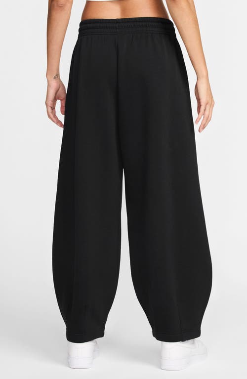 Nike Sportswear Phoenix Oversize Tapered Fleece Sweatpants In Black/sail