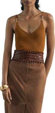 Reiss Cara Rib Silk Blend Sweater Tank
