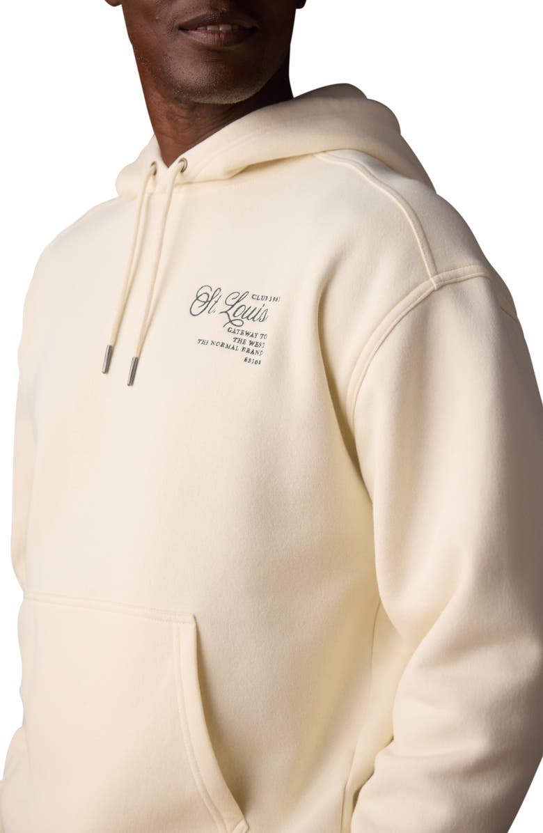 The Normal Brand St. Louis Embroidered Hoodie, Alternate, color, Ivory