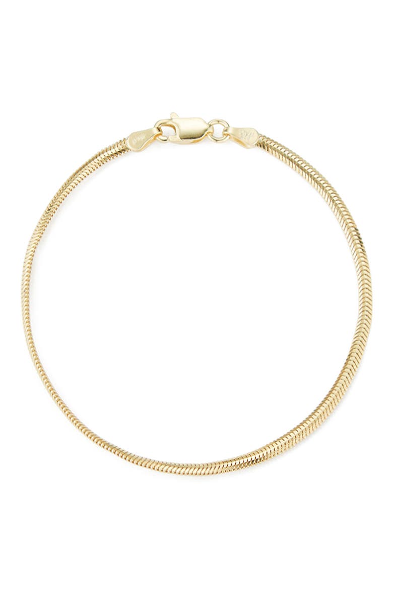 Snake Chain Bracelet, Main, color, GOLD