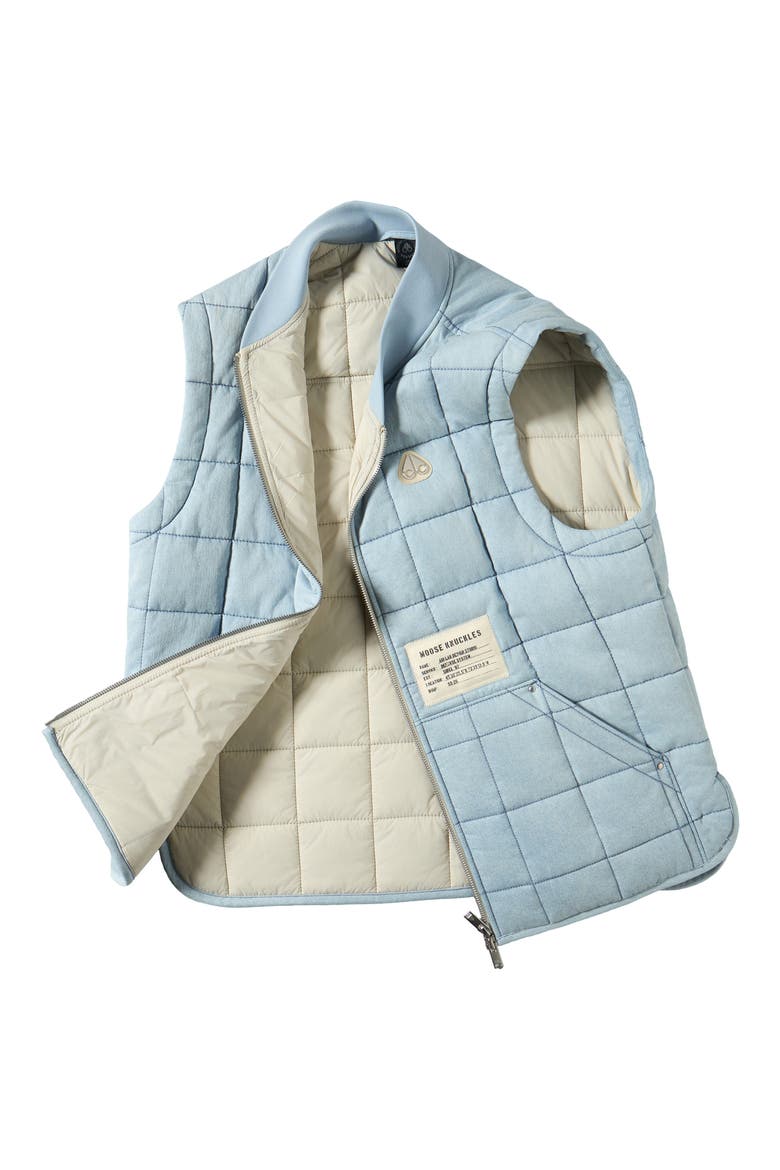 Down Denim Liner Vest, Alternate, color, LIGHT DENIM
