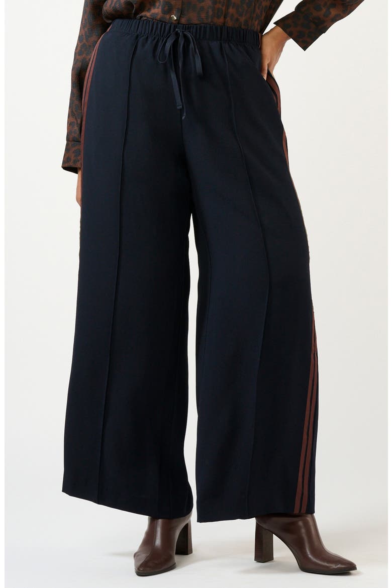 Jesse Wide Leg Pants, Main, color, NAVY/ CHOCOLATE