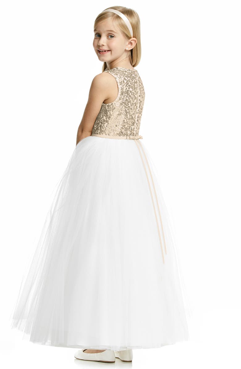 Dessy Collection Flower Girl Dress, Alternate, color,