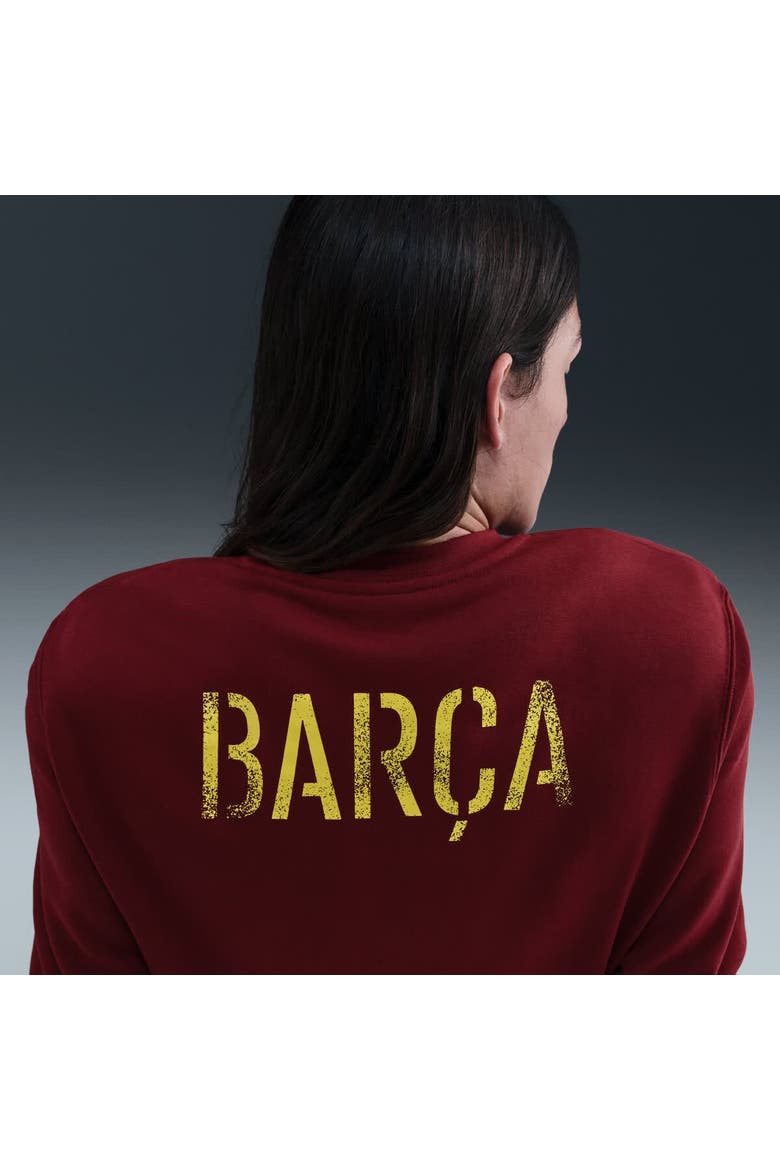 Men's Nike Red Barcelona Special Edition Club Fleece Sweatshirt, Alternate, color, Red