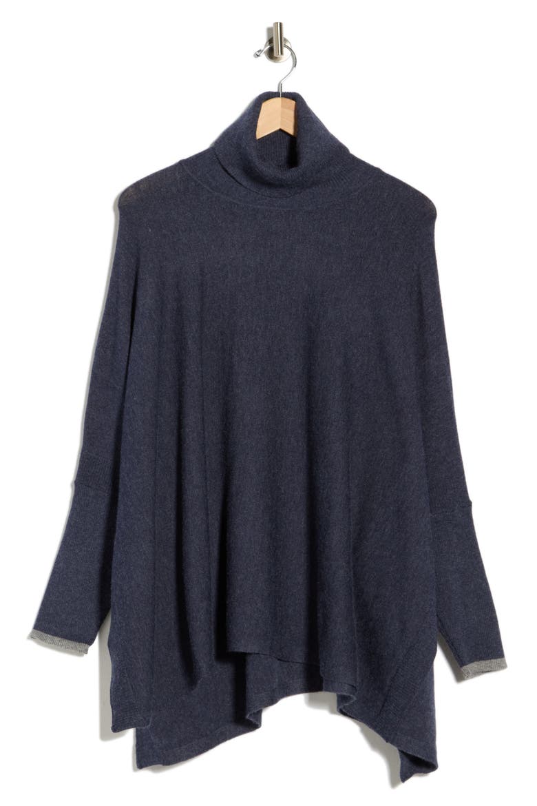 Oversized Turtleneck Sweater, Alternate, color, NAVY