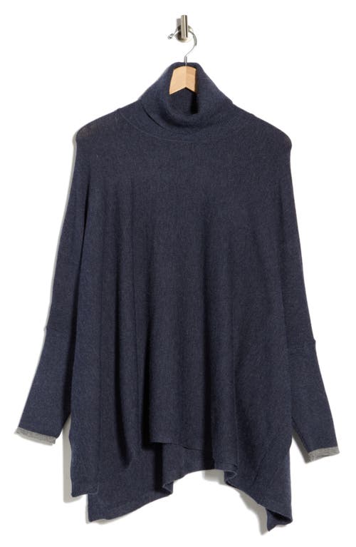 Patrizia Luca Oversized Turtleneck Sweater In Blue