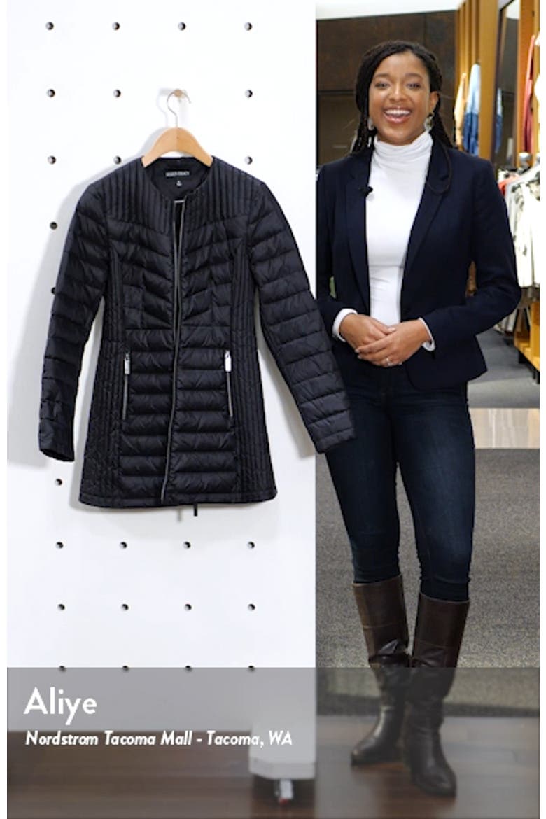 Collarless Packable Down Puffer Coat video