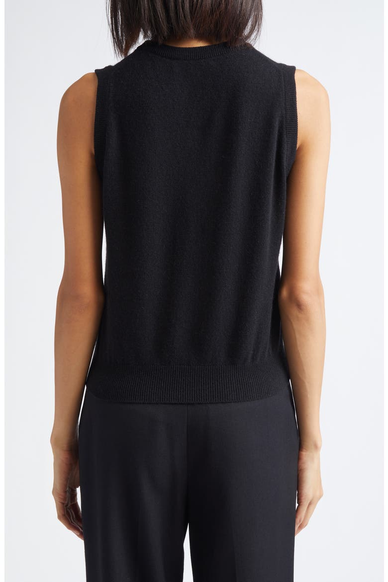 Le Jabots Cashmere Sweater Vest, Alternate, color, BLACK COLOURWAY
