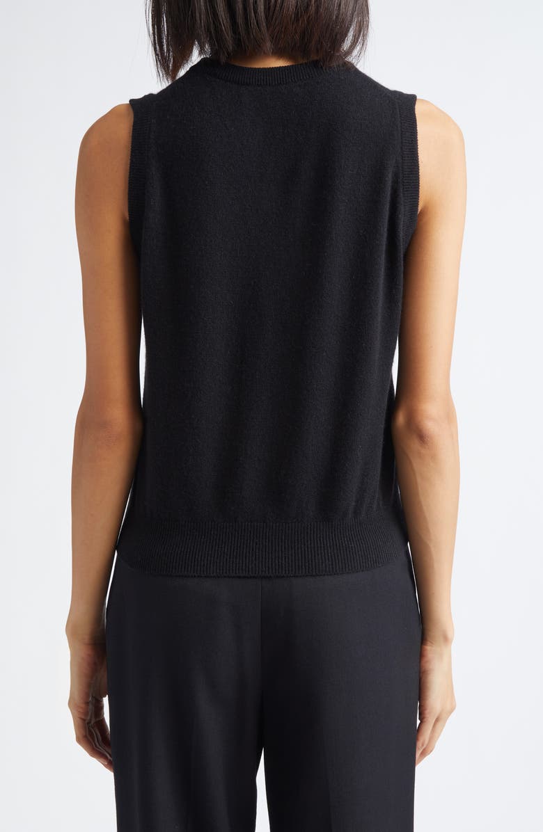 Johnstons of Elgin Le Jabots Cashmere Sweater Vest, Alternate, color, Black Colourway