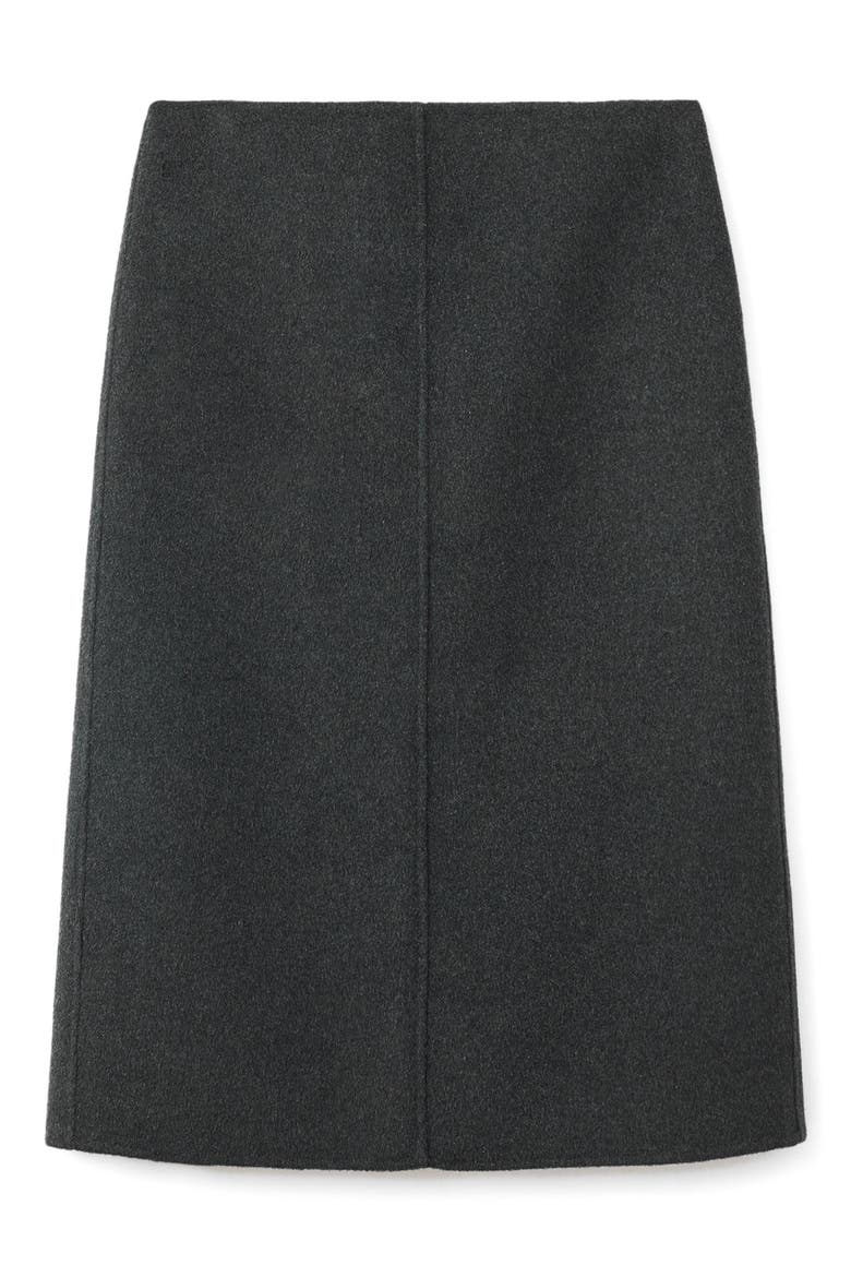 Selection Wool Blend Midi Skirt, Main, color, GRAY