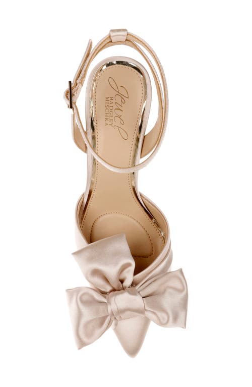 Jewel Badgley Mischka Francine Ankle Strap Pointed Toe Sandal In White