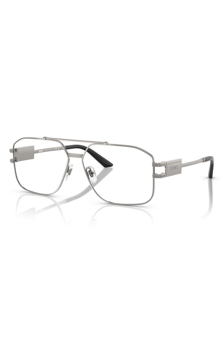Versace 59mm Pilot Optical Glasses, Alternate, color, Gunmetal