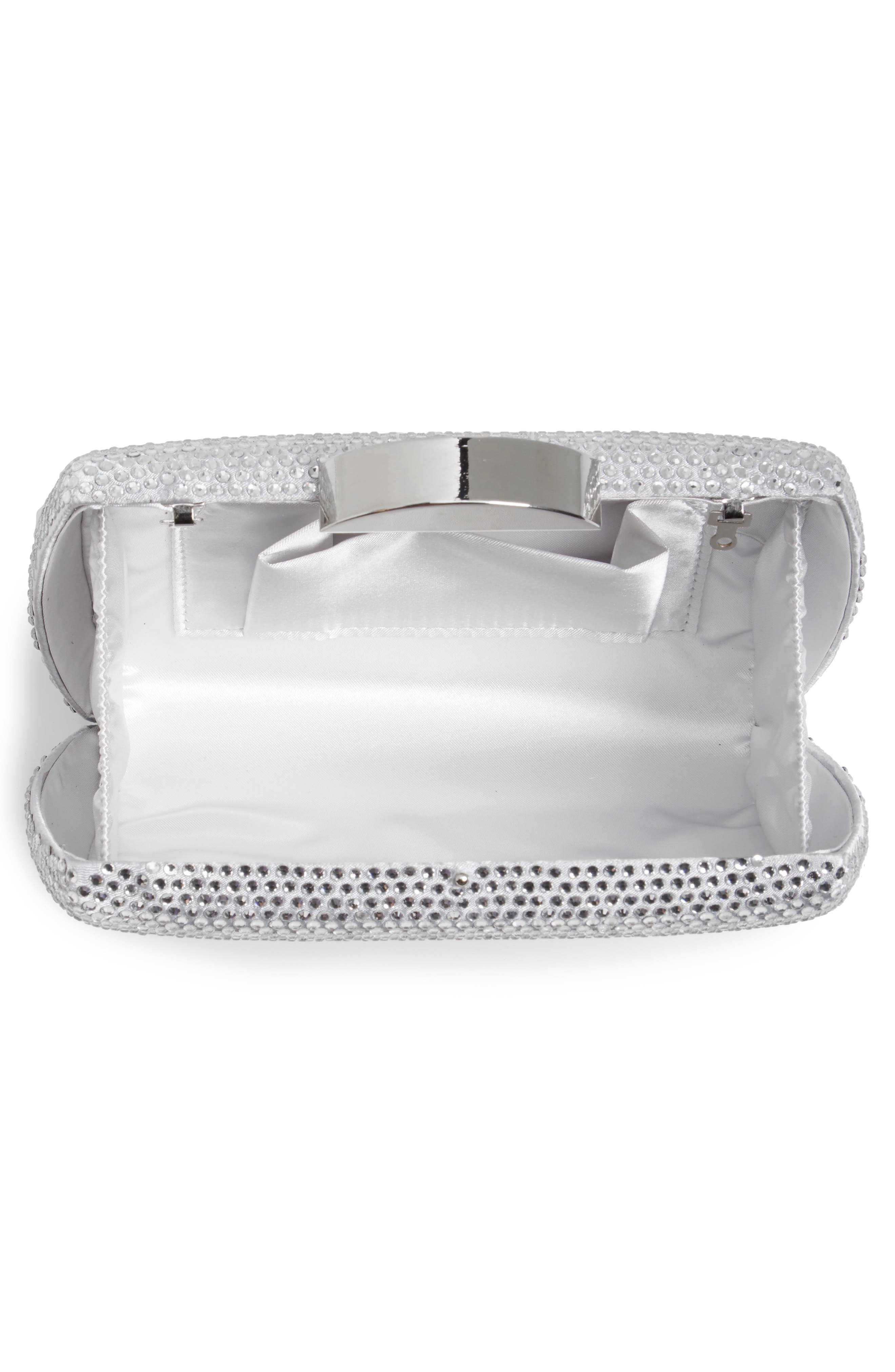 Pacey Crystal Minaudière, Alternate, color, SILVER