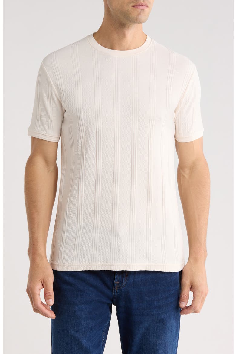 Textured Knit T-Shirt, Main, color, ECRU