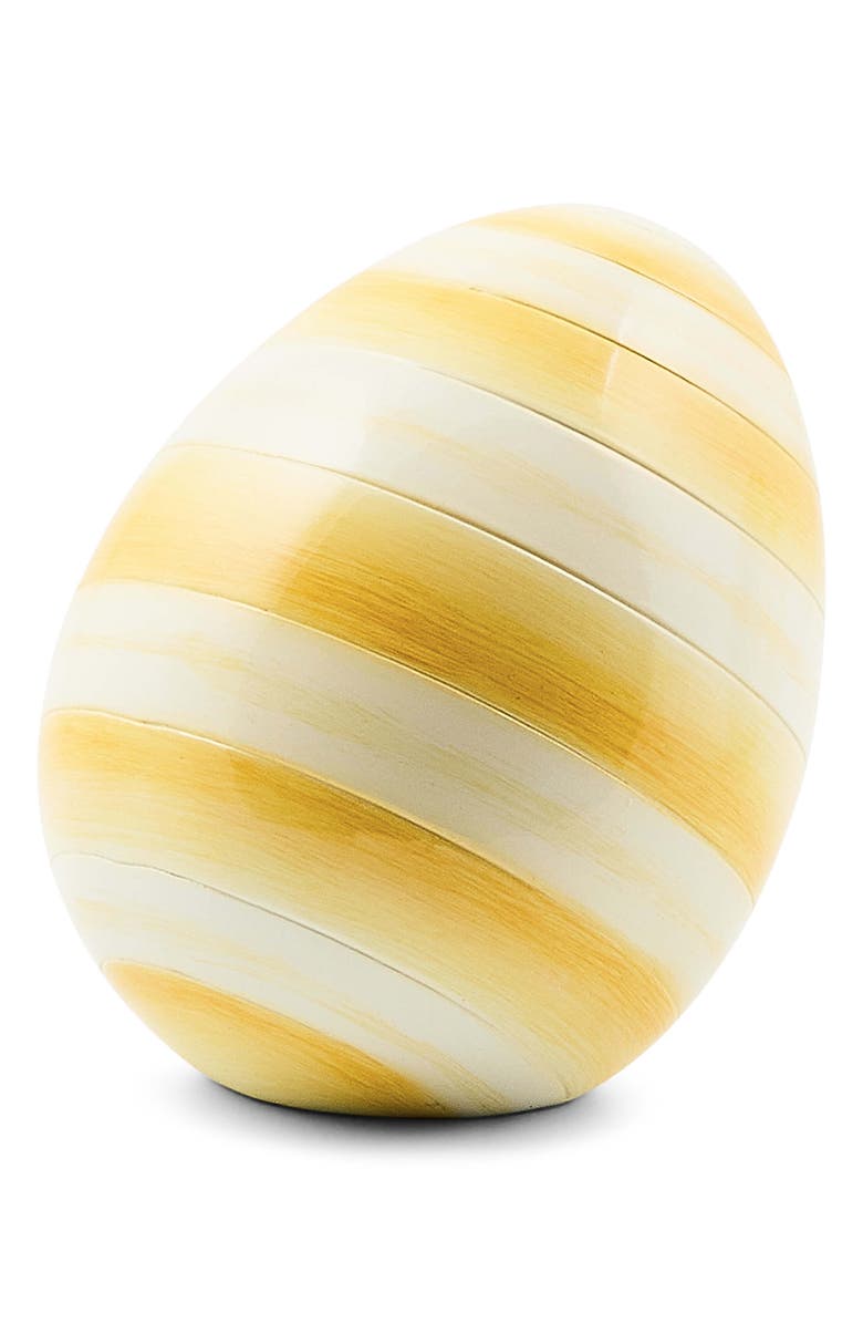 MACKENZIE CHILDS Sunshine Stripe Mini Egg, Main, color, Yellow