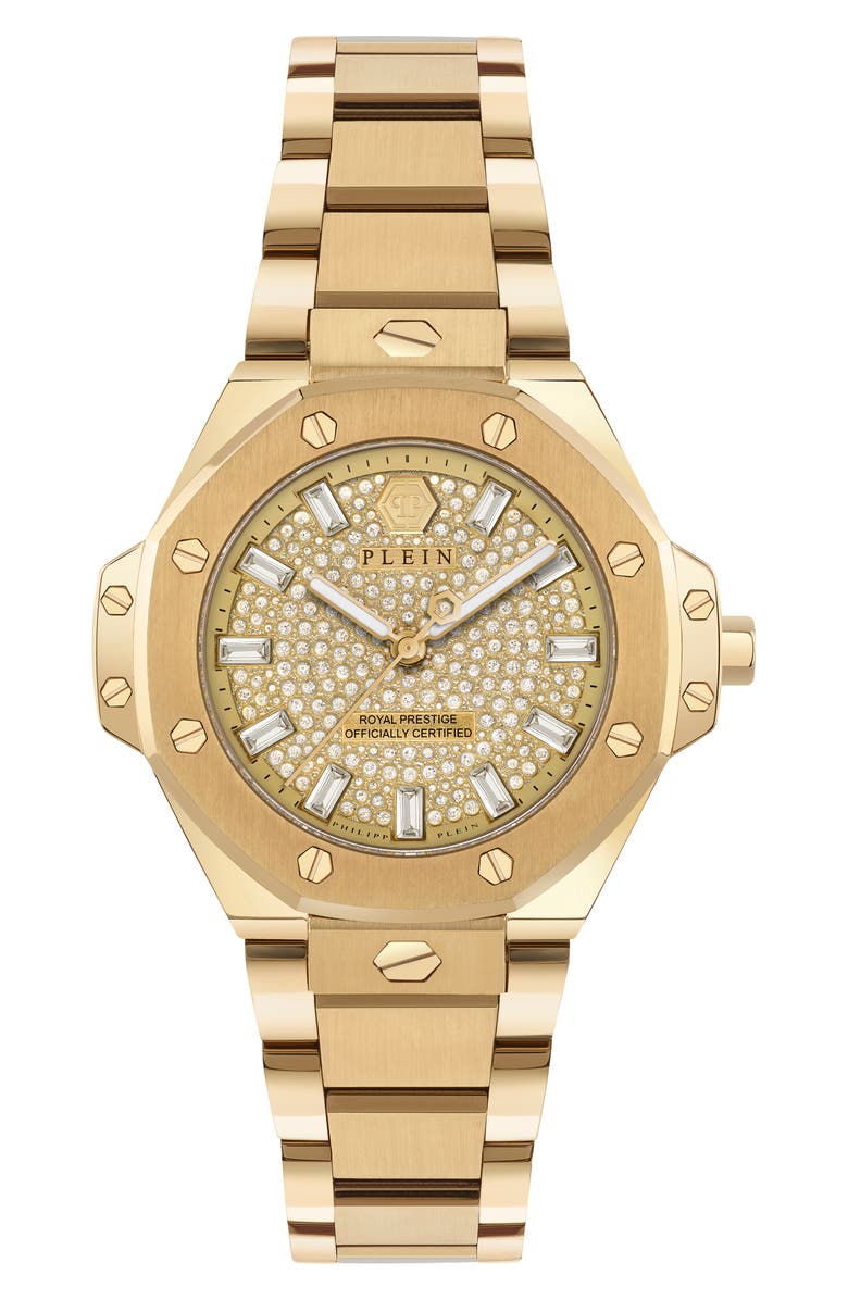 PHILIPP PLEIN Royal Prestige Bracelet Watch, 33mm, Main, color, Ip Yellow Gold