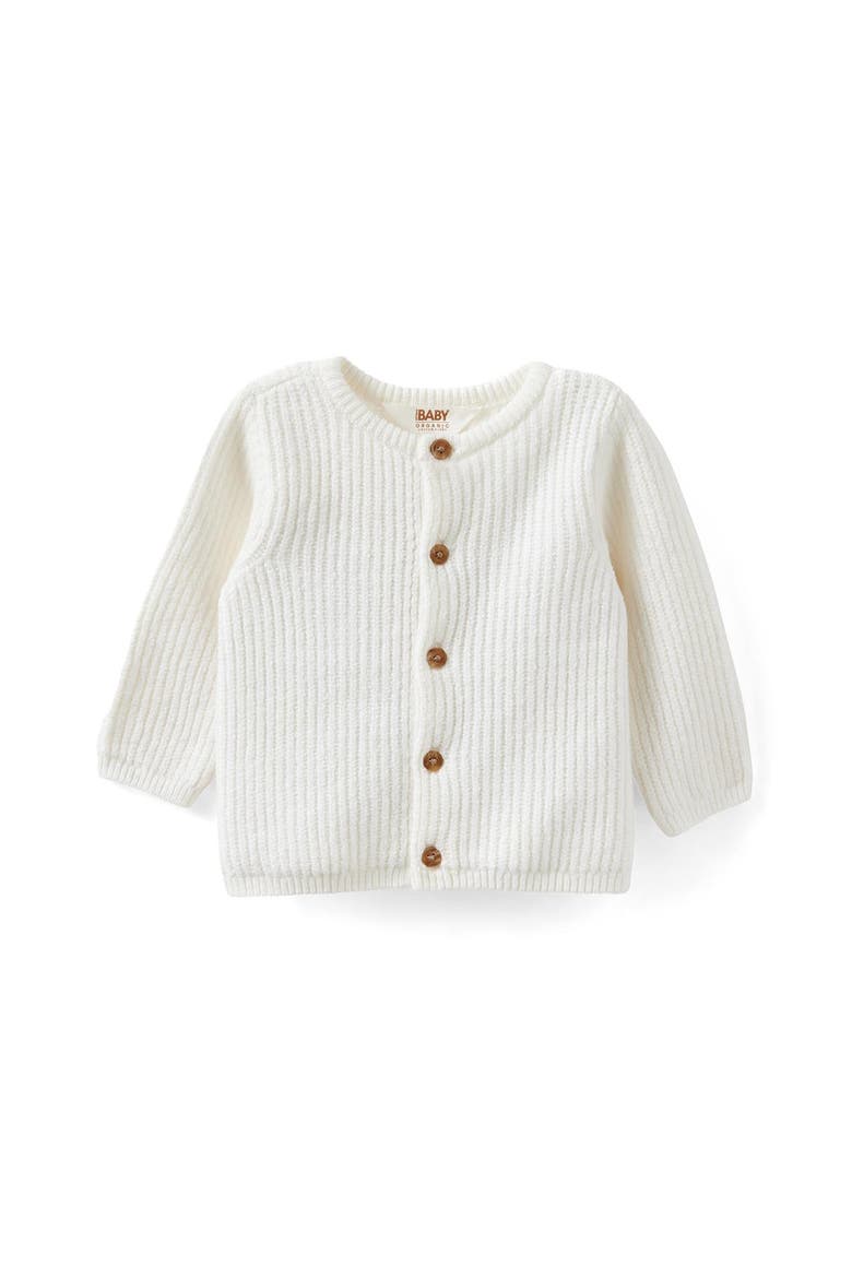 Baby Organic Knit Cardigan, Main, color, Milk Little And Loved