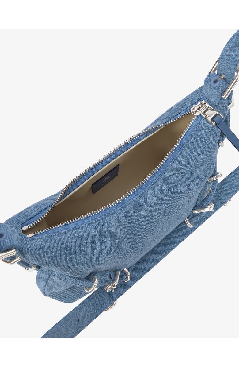 Givenchy Mini Voyou Denim Hobo, Alternate, color,