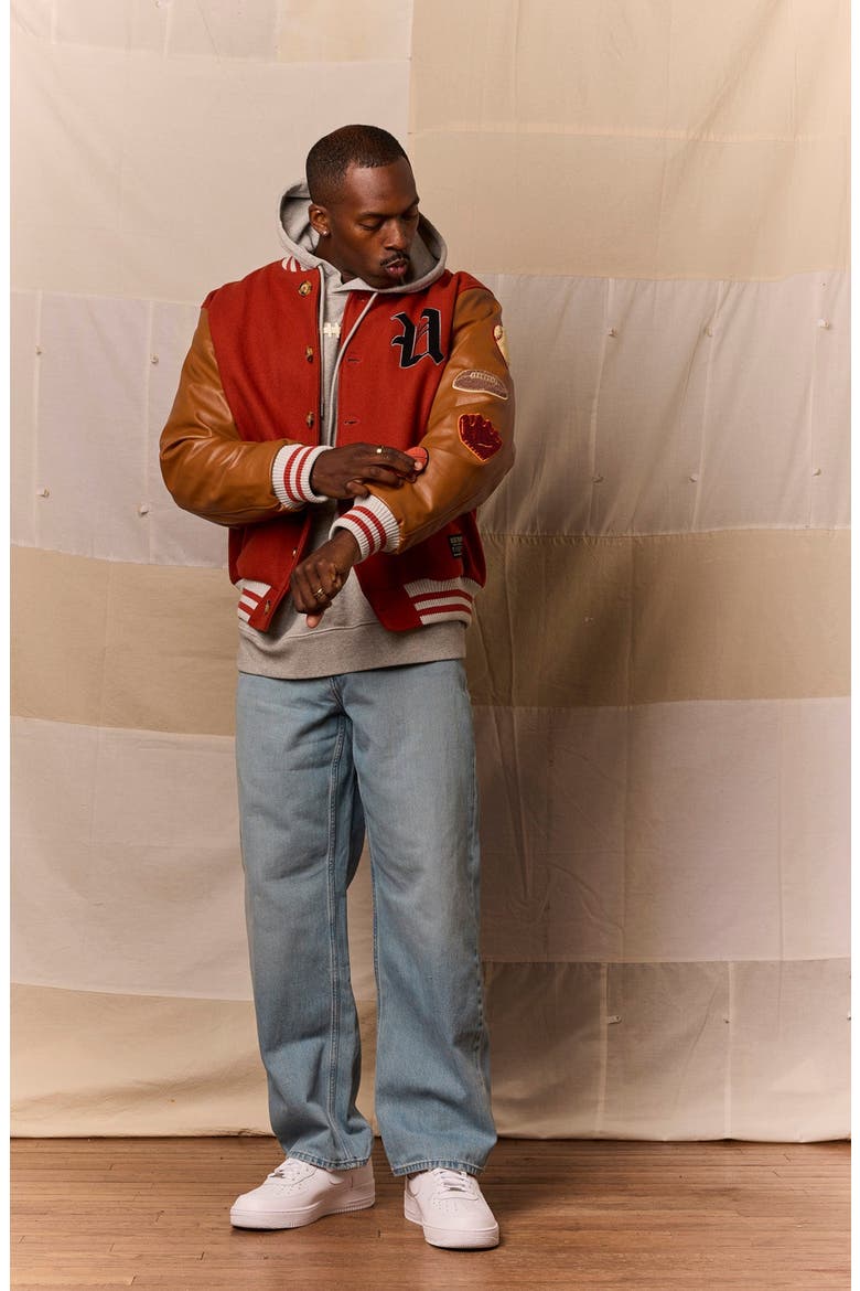 The Letterman Jacket, Alternate, color, Burnt Orange