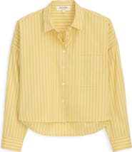 Alex Mill Jo Oxford Stripe Crop Cotton Button-Up Shirt