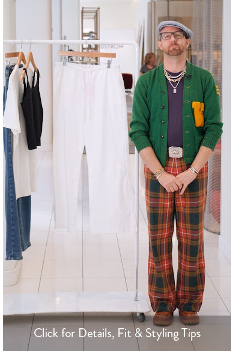 Alexa Low Rise Drawstring Linen Blend Pants video
