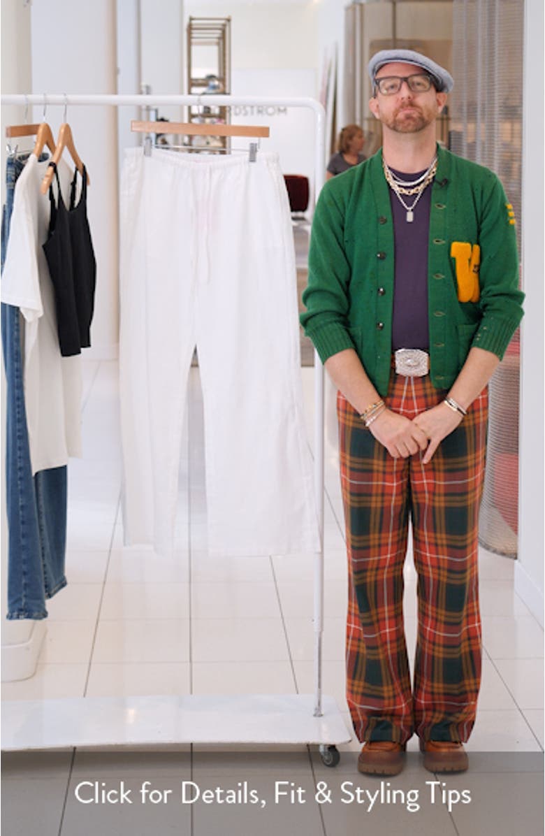 Alexa Low Rise Drawstring Linen Blend Pants, sales video thumbnail