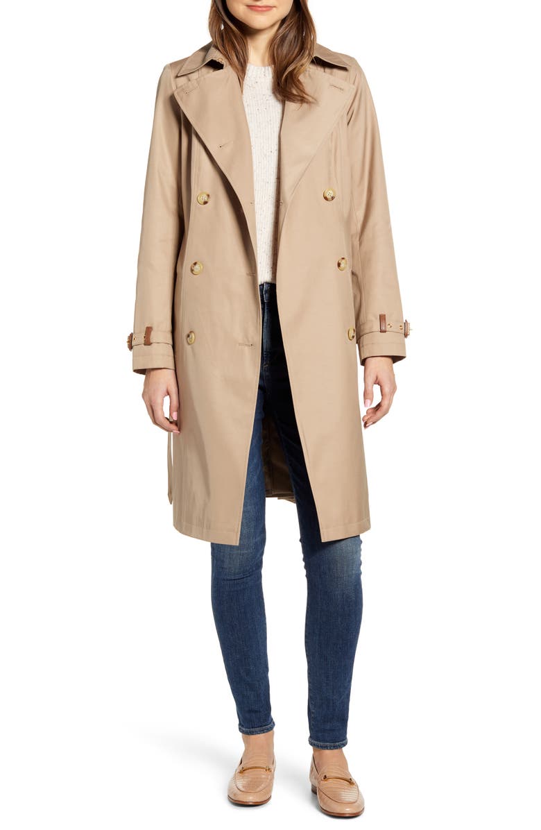 Lauren Ralph Lauren Double Breasted Trench Coat, Alternate, color,